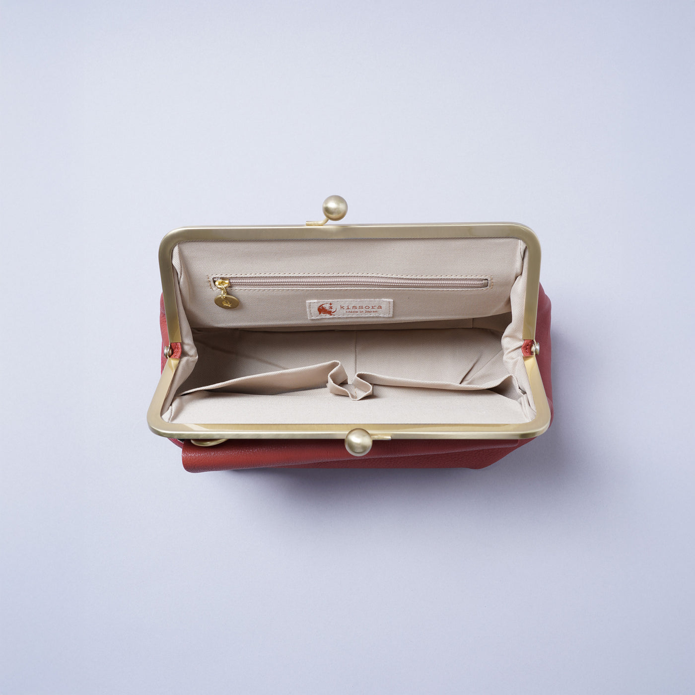 ＜kissora＞Tommy 口金托特包&斜背包/橘色