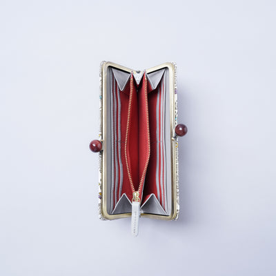 ＜kissora＞友禪文庫 口金長夾/TOKYO（白色）