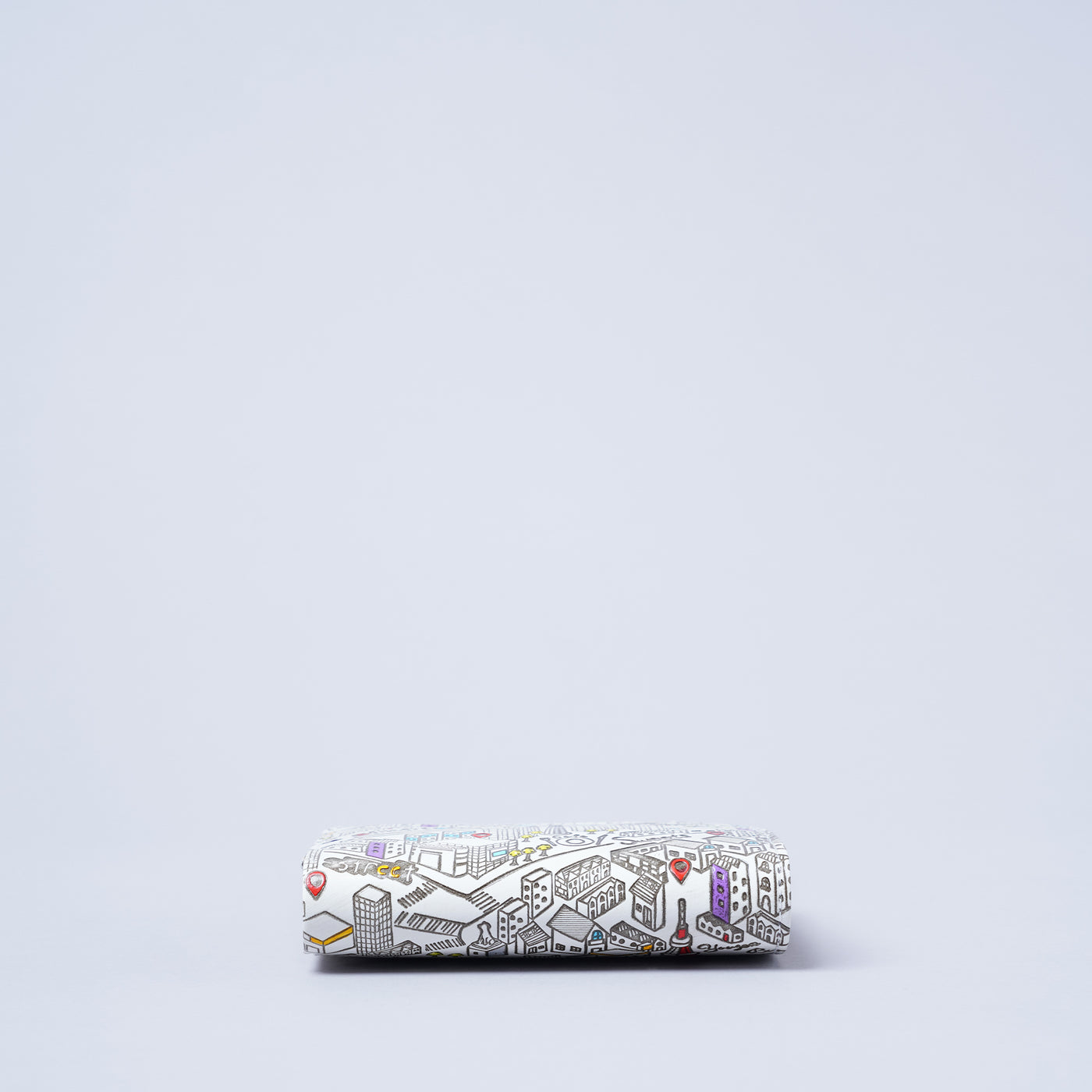 <kissora> Yuzen Bunko Kiss Lock Half Wallet / TOKYO (White)