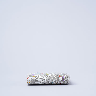 <kissora> Yuzen Bunko Kiss Lock Half Wallet / TOKYO (White)