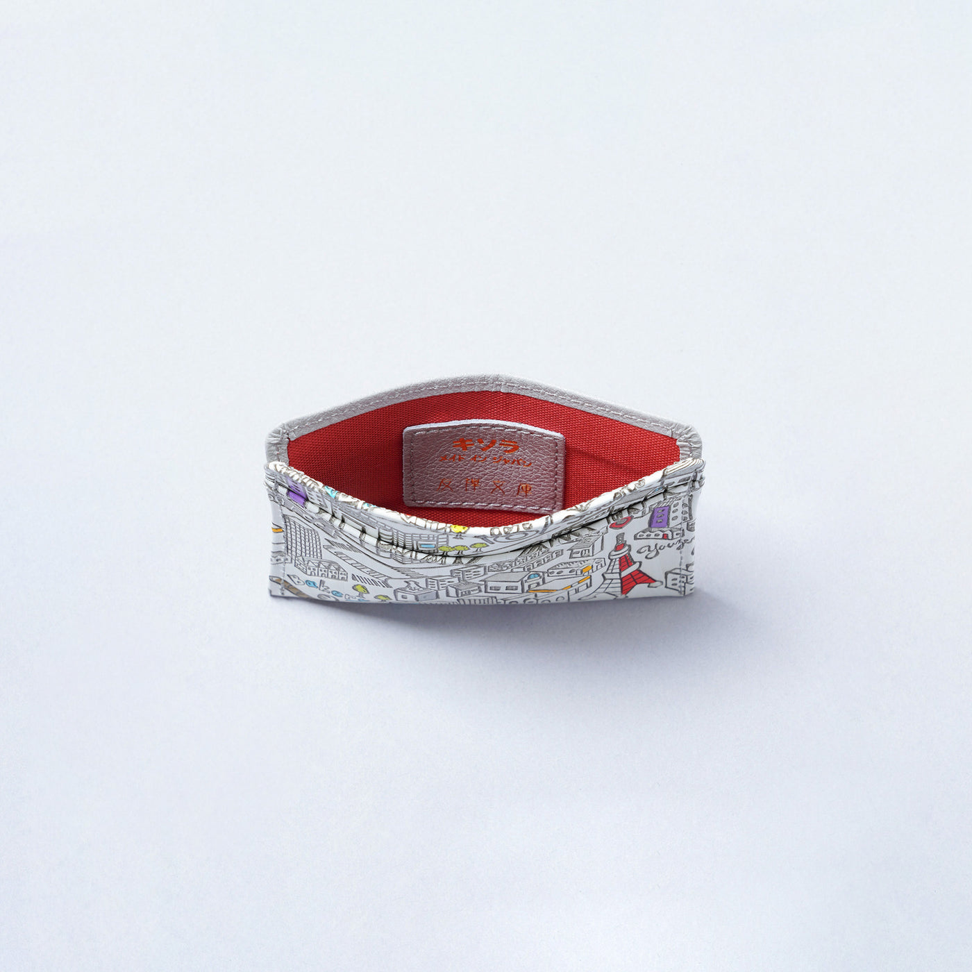 ＜kissora＞友禪文庫 單面證件套/TOKYO（白色）