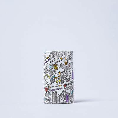 ＜kissora＞友禪文庫 鑰匙包/TOKYO（白色）