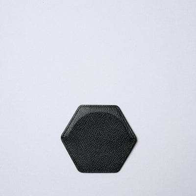 <sugata> Coin Case (hexagon) / A flat dimension / Black