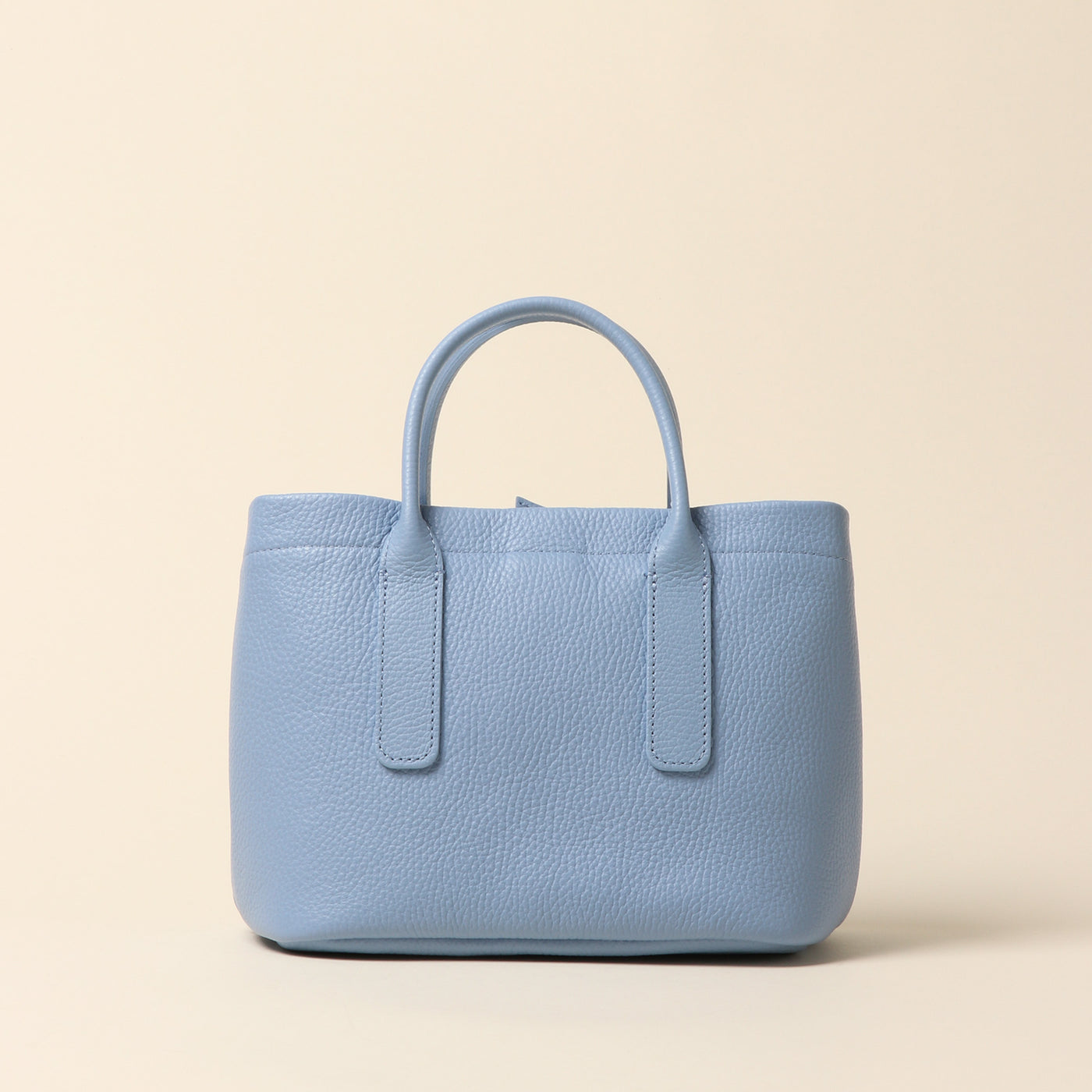 <itten-itten> Leather mini tote/blue