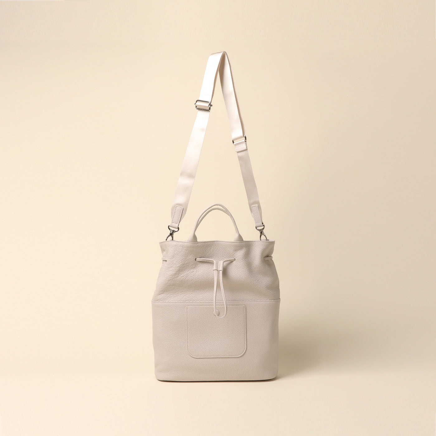 <itten-itten> Drawstring tote/warm beige