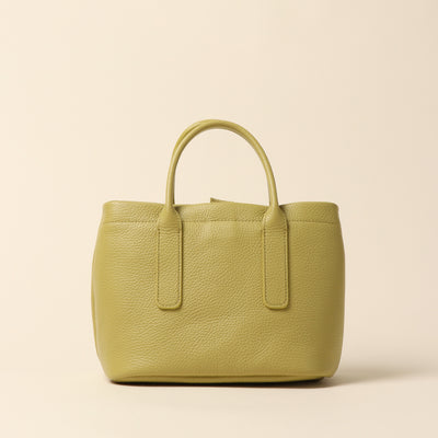 <itten-itten> Leather mini tote / charcoal gray