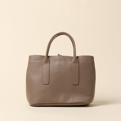 <itten-itten> Leather mini tote / charcoal gray