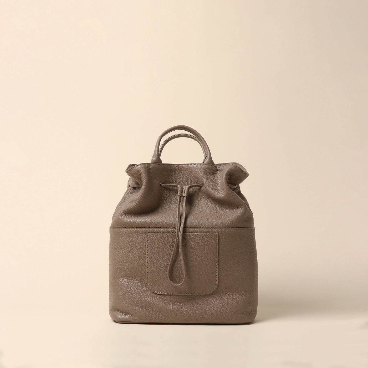 <itten-itten> Drawstring tote/warm beige