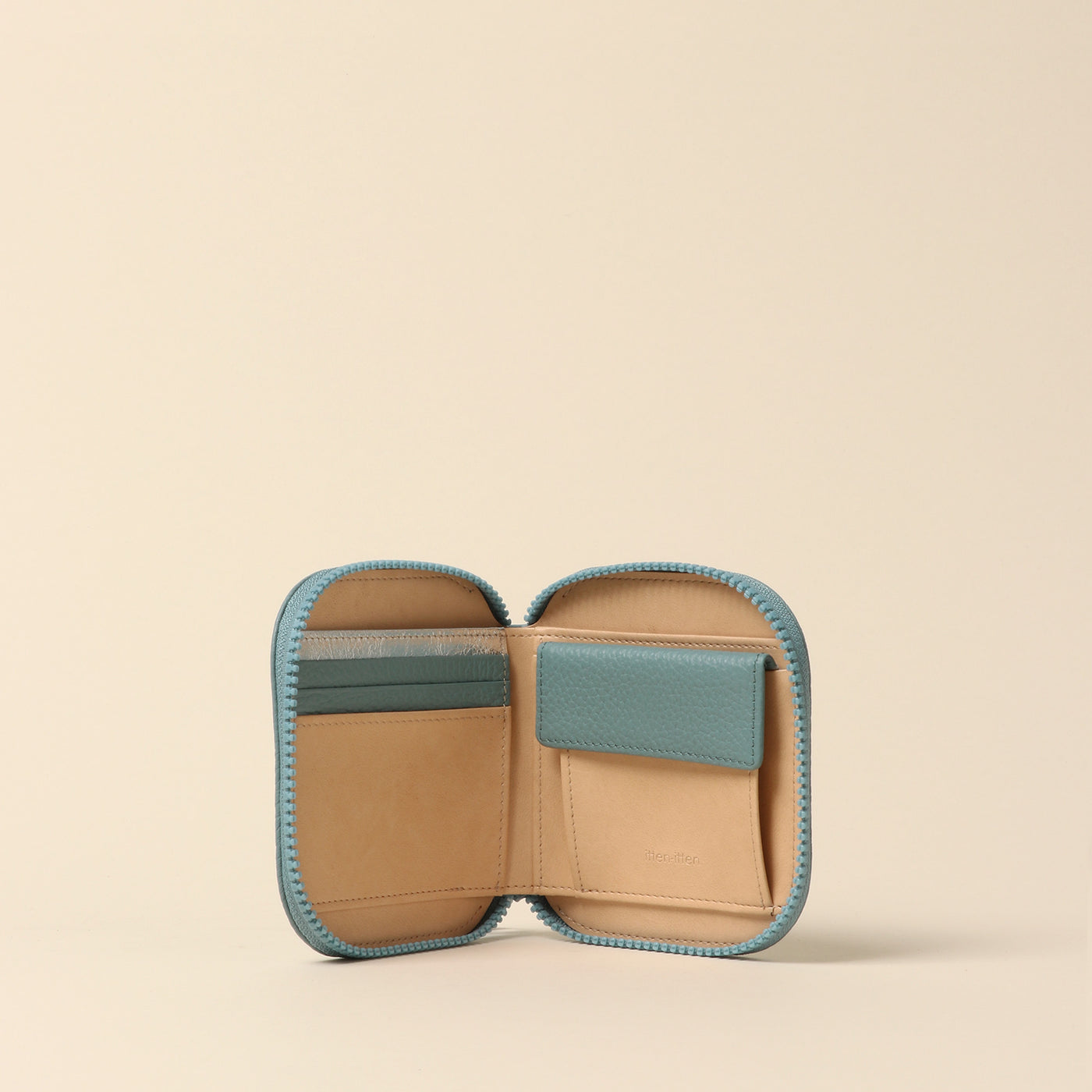 <itten-itten > Round Mini Wallet / Pistachio