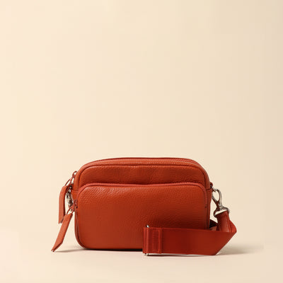 <itten-itten> Leather mini shoulder bag / terracotta