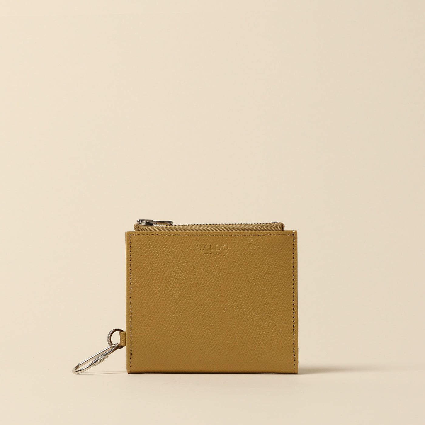 <CALDO tokyo japan> Opthional Ring Zip Mini Wallet / Pistachio