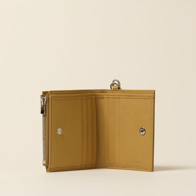 <CALDO tokyo japan> Opthional Ring Zip Mini Wallet / Pistachio