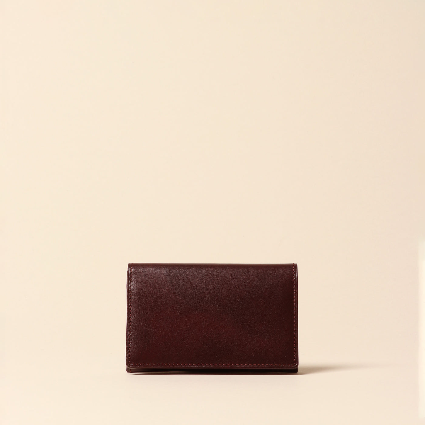 <CYPRIS> Business card holder in white Shirasagi leather, black