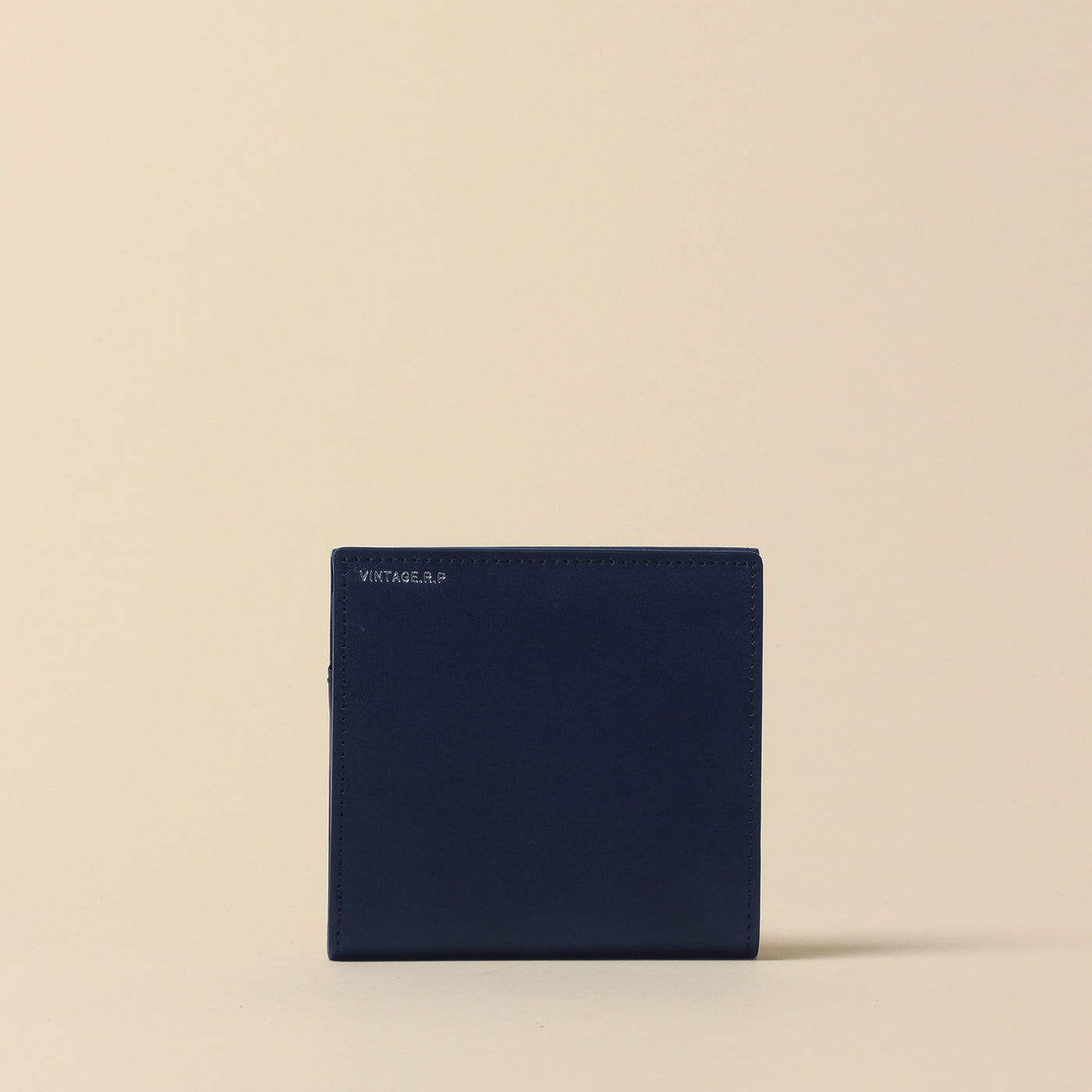 ＜Vintage Revival Productions＞ 塗油皮革直立式小型錢包 / 藏青色