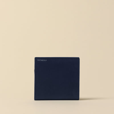 ＜Vintage Revival Productions＞ 塗油皮革直立式小型錢包 / 藏青色