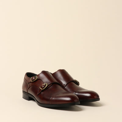 <Madras> Double Monk Business Shoes/Brown