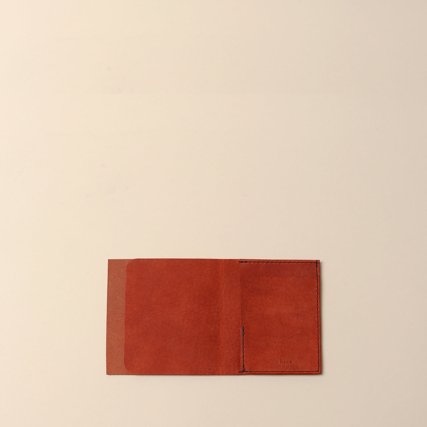 ＜Mojakawa> saba half Bifold wallet / orange