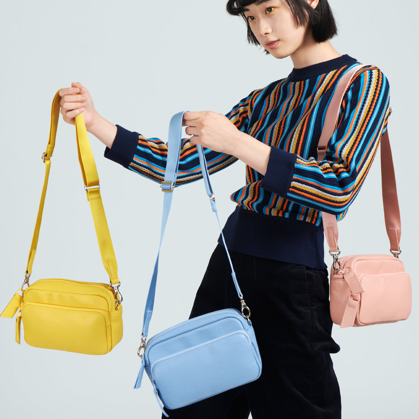 <itten-itten> Leather mini shoulder bag / yellow