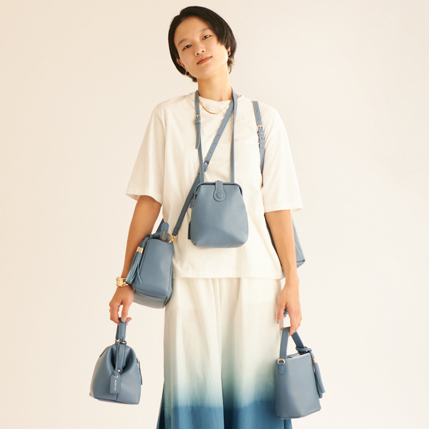 <Atelier Nuu> loop mini Boston / sky blue