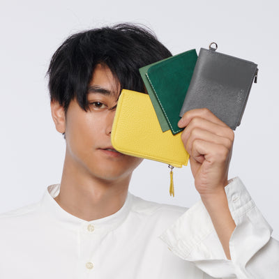 <Atelier Nuu> lim L-shaped mini wallet / greige